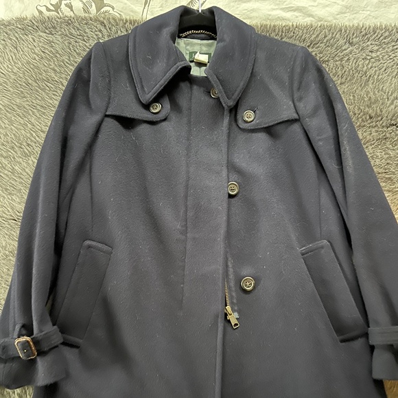 J Crew Navy Driving Coat - Picture 1 of 5